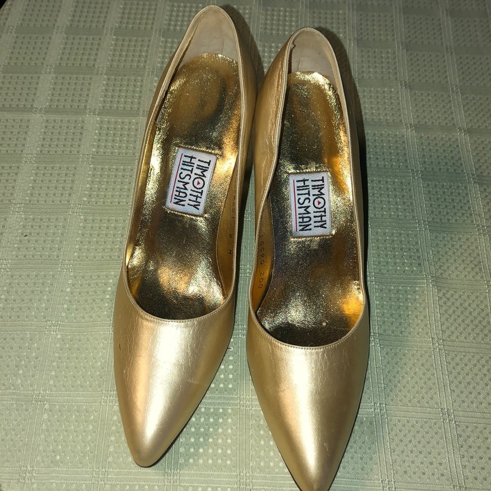Timothy Hitsman Women’s Yellow Gold Heel Shoes